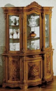 Витрина 9901/SPA/BR 3-дверная (орех) ― Мебель Вита