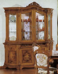 Витрина 9903/SPA/BR 4-дверная (орех) ― Мебель Вита